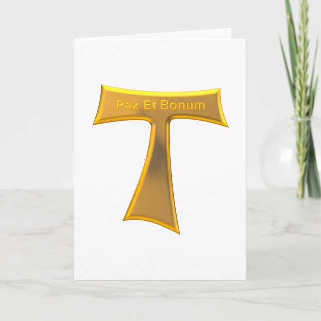 Cartes Pour Fêtes Annuelles Franciscan Tau (Devant)