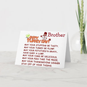 CARTES POUR FÊTES ANNUELLES ***FRÈRE*** À TRAVERS LES MILES À * MERCI*