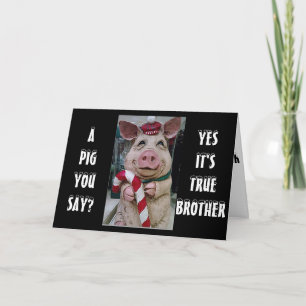 CARTES POUR FÊTES ANNUELLES FRÈRE CE PIGGY ET SON SUCRE DE CANNE JUSTE POUR VO