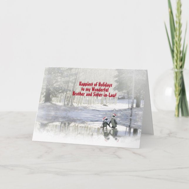 Cartes Pour Fêtes Annuelles Frère et Belle-Sœur Femme Vacances de Noël (Devant)