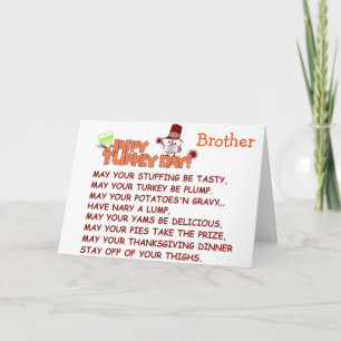 CARTES POUR FÊTES ANNUELLES **FRÈRE** VOUS MANQUE À "MERCI"
