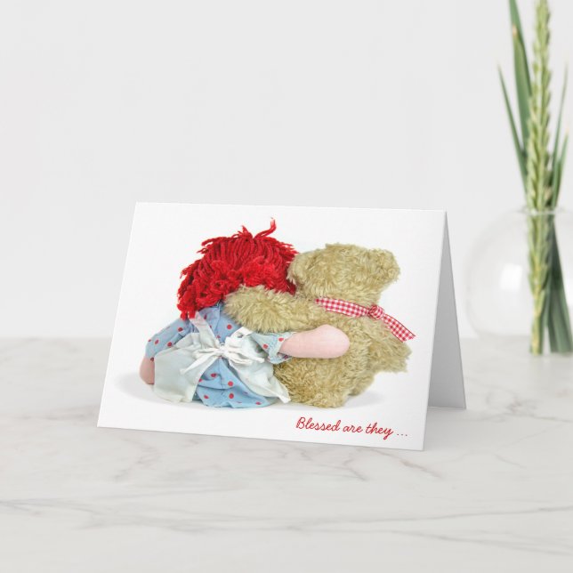 Cartes Pour Fêtes Annuelles Friendship Rag Doll and Teddy Bear (Devant)
