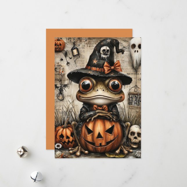 Cartes Pour Fêtes Annuelles Fright & Delight Halloween (Devant/Arrière en situation)