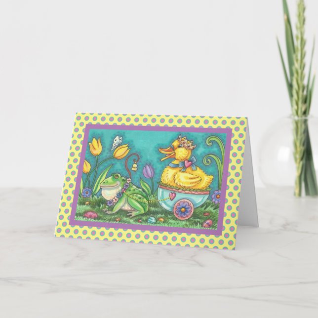CARTES POUR FÊTES ANNUELLES FROG & DUCK PRINCE EASTER NOTE GREETING CARD VERS (Devant)