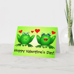 Cartes Pour Fêtes Annuelles Frogs Cute Funny Hoppy Valentines Day