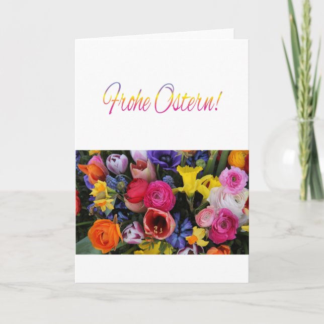 Cartes Pour Fêtes Annuelles Frohe Ostern Allemand Joyeux Pâques (Devant)