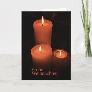 Cartes Pour Fêtes Annuelles Frohe Weihnachten Brûler des bougies Noël