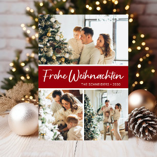Cartes Pour Fêtes Annuelles Frohe Weihnachten Photo Collage