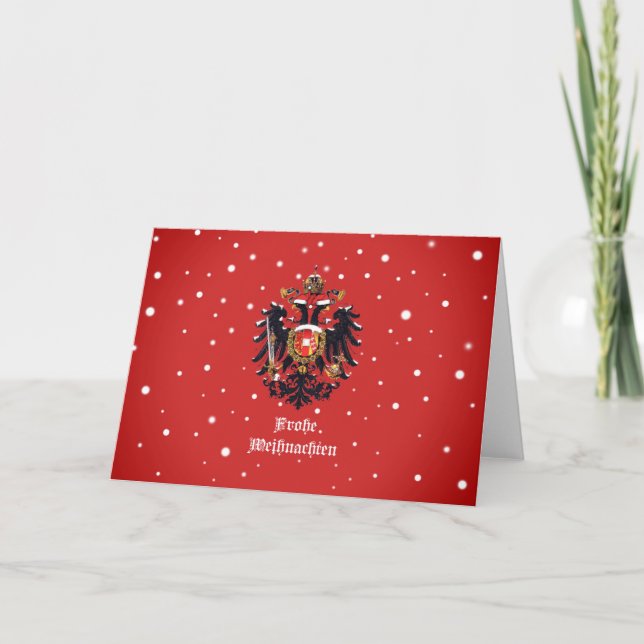 Cartes Pour Fêtes Annuelles "Frohe Weihnachten" plié Habsburg (Devant)