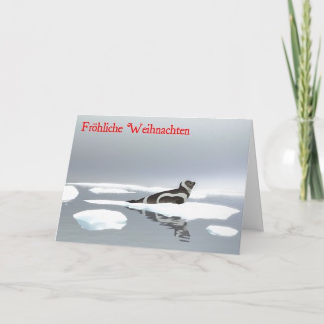 Cartes Pour Fêtes Annuelles Frohliche Weihnachten - joint de ruban sur la (Devant)