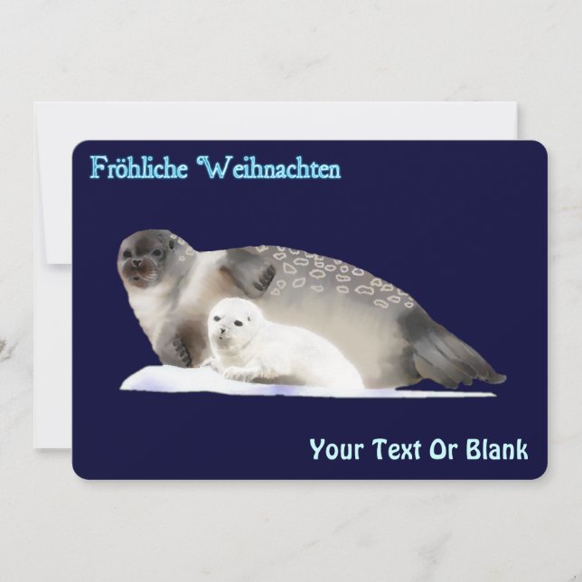 Cartes Pour Fêtes Annuelles Frohliche Weihnachten - Sceau annelé (Devant)
