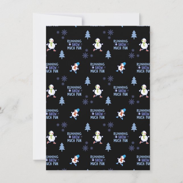 Cartes Pour Fêtes Annuelles Froid Météo Courir Noël Snowman (Devant)