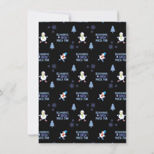 Cartes Pour Fêtes Annuelles Froid Météo Courir Noël Snowman