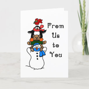 Cartes Pour Fêtes Annuelles From Us to You Christmas Animals