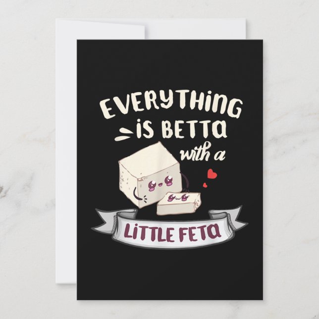 Cartes Pour Fêtes Annuelles Fromage de Grèce - Amateurs de Feta (Devant)