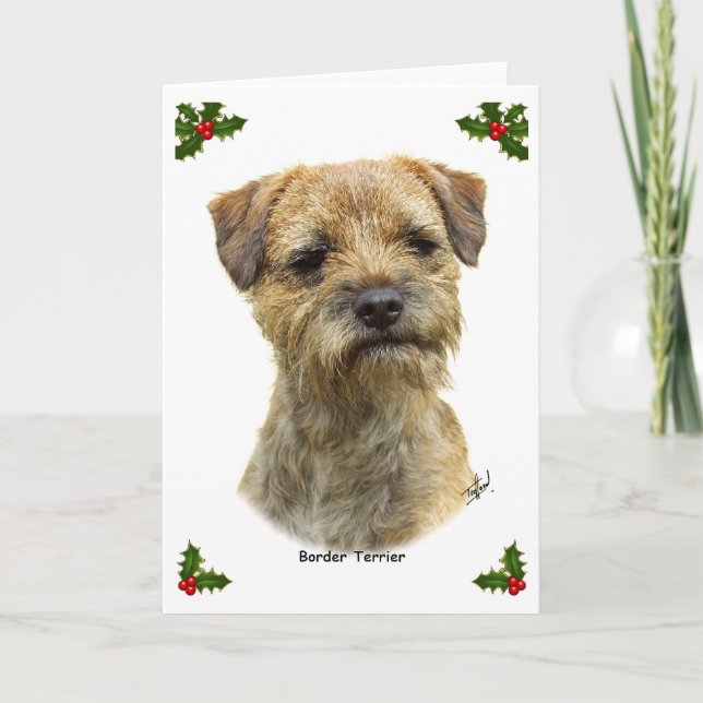 Cartes Pour Fêtes Annuelles Frontière Terrier 9A21D-19 (Devant)