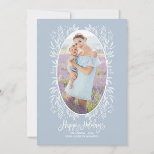 Cartes Pour Fêtes Annuelles Frosty Foliage Photo de vacances