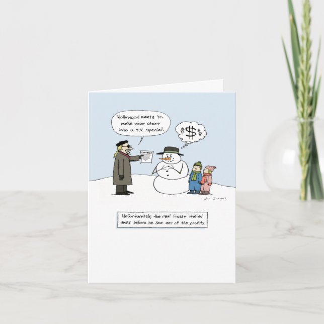 Cartes Pour Fêtes Annuelles Frosty gourmand - Noël humoristique Noël drôle Noë (Devant)
