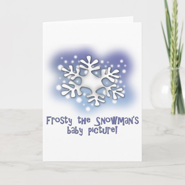 Cartes Pour Fêtes Annuelles Frosty les photos de bébé du bonhomme de neige (Devant)