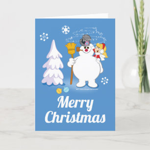 Cartes Pour Fêtes Annuelles Frosty the Snowman™   Frosty & Karen Winter Fun