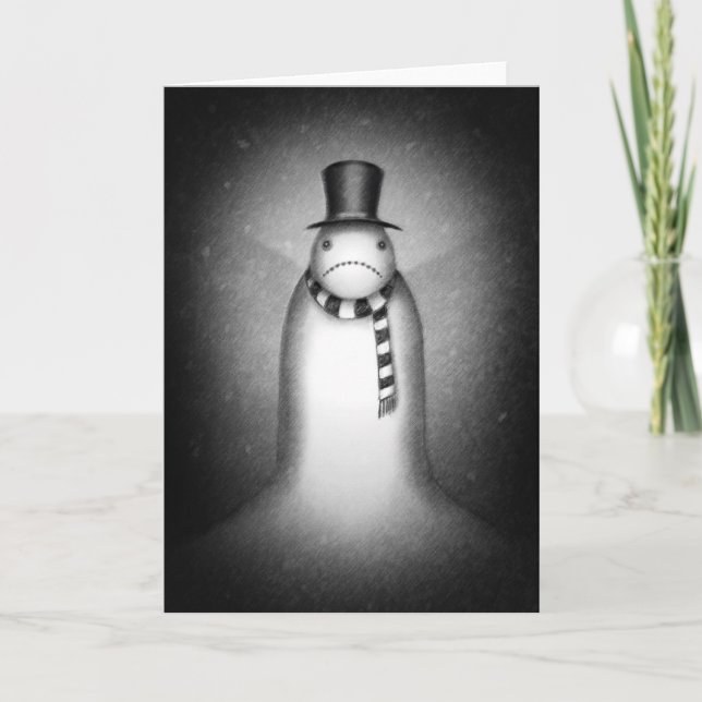 Cartes Pour Fêtes Annuelles Frosty (triste) (Devant)
