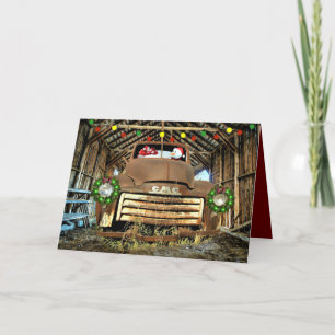 Cartes Pour Fêtes Annuelles Frosty's Vintage GMC Truck Christmas Run