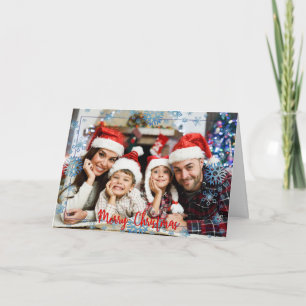Cartes Pour Fêtes Annuelles Full Front Photo Snowy Christmas