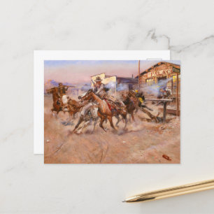 Cartes Pour Fêtes Annuelles Fumée d'un. 45, 1908 par Charles Marion Russell