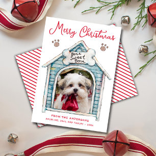 Cartes Pour Fêtes Annuelles Fun Animal Photo Chien Joyeux Noël