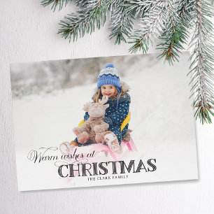 Cartes Pour Fêtes Annuelles Fun Custom Christmas Typographie Photo