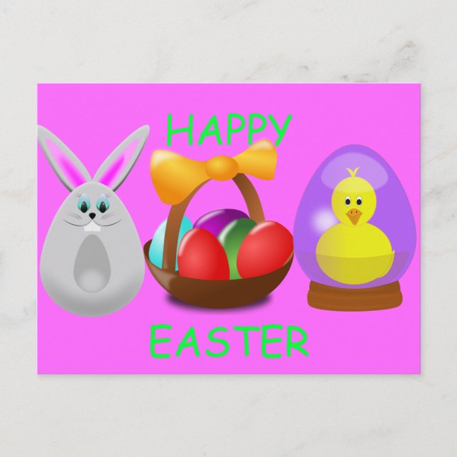 Cartes Pour Fêtes Annuelles Fun de Pâques (Devant)