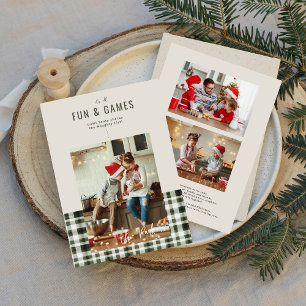 Cartes Pour Fêtes Annuelles Fun & Games Noël 3 photo personnalisée