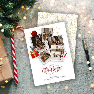 Cartes Pour Fêtes Annuelles Fun Joyeux Noël Photo Collage