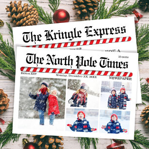 Cartes Pour Fêtes Annuelles Fun Joyeux Noël Photo Collage Journal