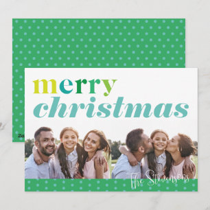 Cartes Pour Fêtes Annuelles Fun moderne coloré Joyeux Noël 2 Photo