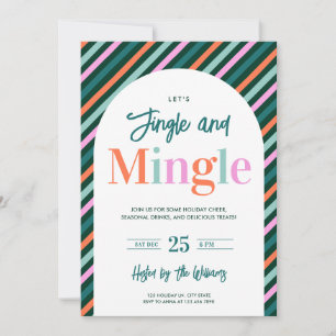 Cartes Pour Fêtes Annuelles Fun moderne Jingle Mingle Noël