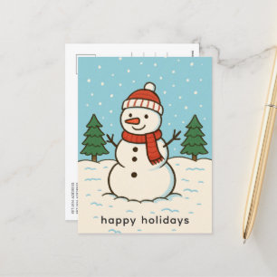 Cartes Pour Fêtes Annuelles Fun Snowman mignon Noël