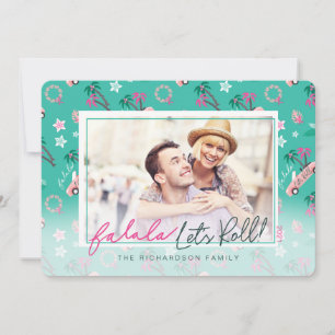 Cartes Pour Fêtes Annuelles Fun Tropical Christmas Fa la Let's Roll Photo