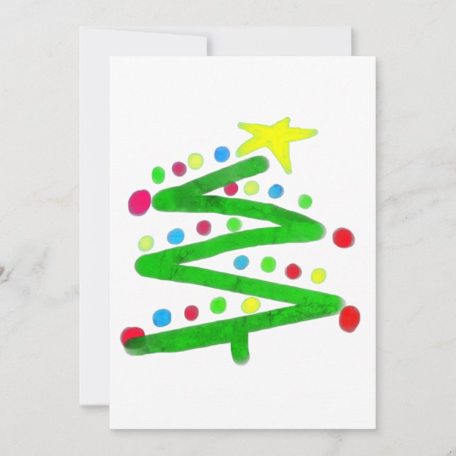 Cartes Pour Fêtes Annuelles Funky Abstrait Art Christmas Tree Card (Devant)