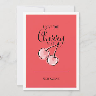 Cartes Pour Fêtes Annuelles Funky Fruit Pun Cherry Valentine Card