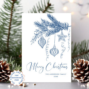 Cartes Pour Fêtes Annuelles Funky Hand Drabble Retro Christmas