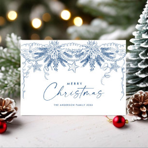 Cartes Pour Fêtes Annuelles Funky Hand Drabble Retro Christmas