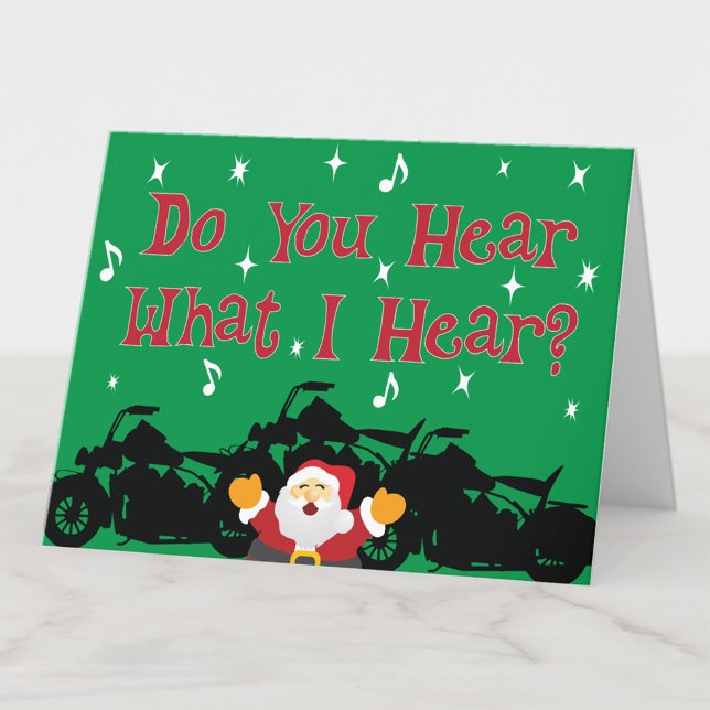 Cartes Pour Fêtes Annuelles Funky Motorcycle Noël (Créateur téléchargé)