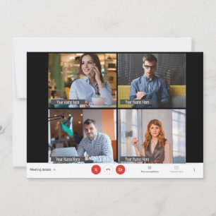 Cartes Pour Fêtes Annuelles Funky Online Zoom Meeting Christmas Holiday CARD