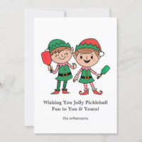 Funky Pickleball Elfes de Noël, Texte personnalisé