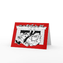 Funky Vintage Santa Claus effectuant une livraison