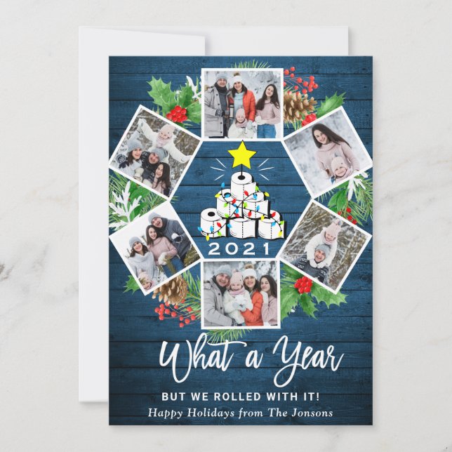 Cartes Pour Fêtes Annuelles Funky What a Year Christmas Tree 6 PHOTO (Devant)