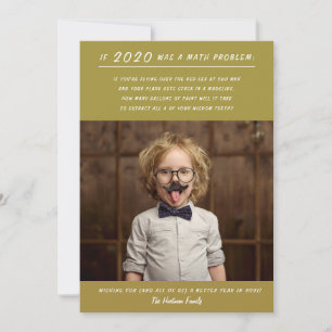 Cartes Pour Fêtes Annuelles Funny 2020 Math Problem Gold New Year Photo