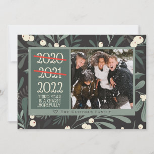 Cartes Pour Fêtes Annuelles Funny 2021 2022 Round 3 Christmas Photo Card
