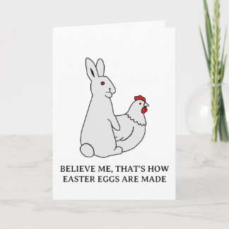 Cartes Pour Fêtes Annuelles Funny Adult Easter Bunny Made Eggs Humor